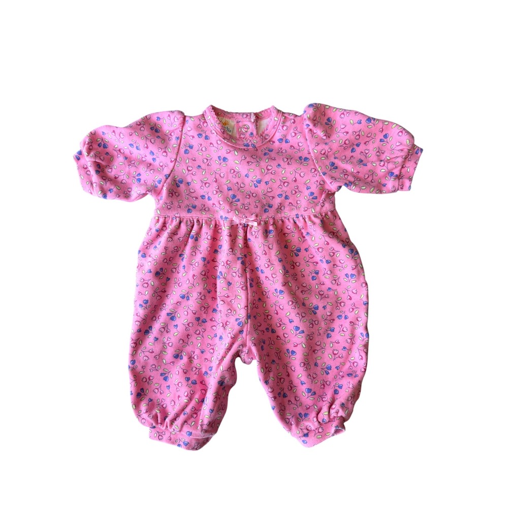 Vintage Carters Floral Romper Jumpsuit Bubble Baby Girl 0-3 Months Coquette Girl